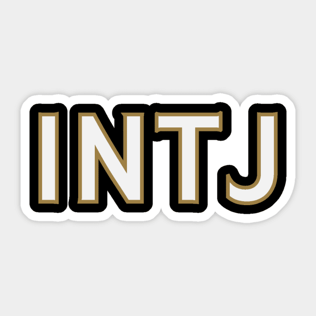 Myers Briggs Typography INTJ Sticker by calebfaires